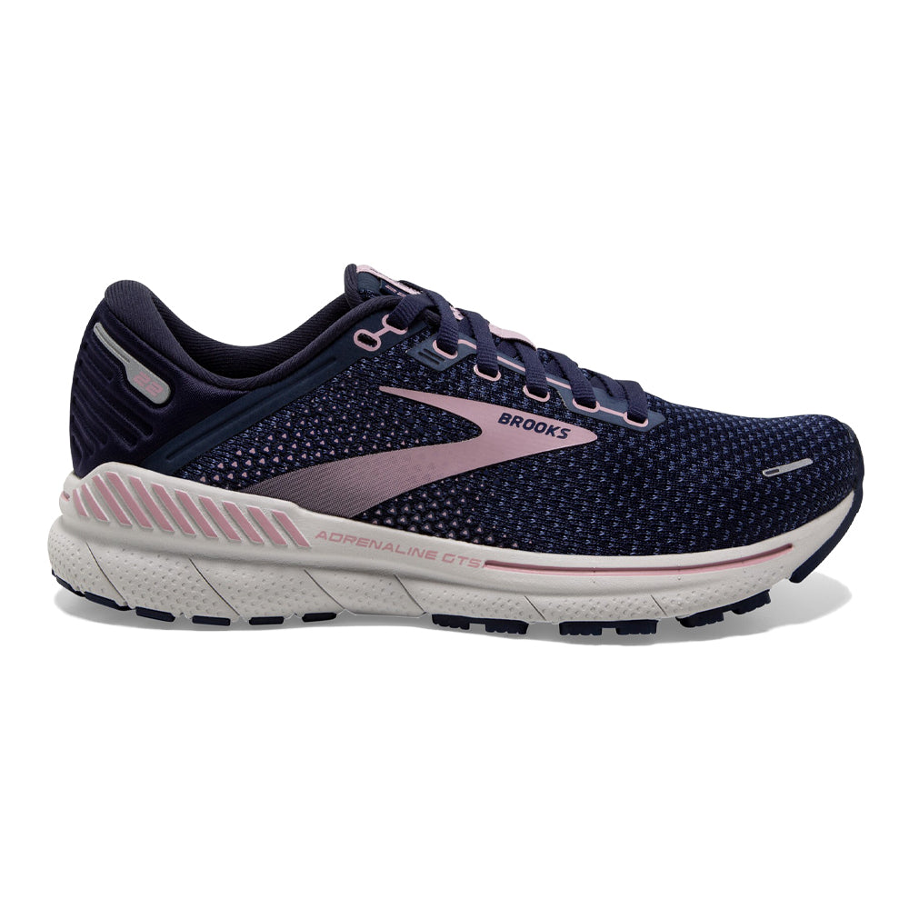 Women's Brooks Adrenaline GTS 22, Peacoat/Cobalt/Mauve, 7 B Medium