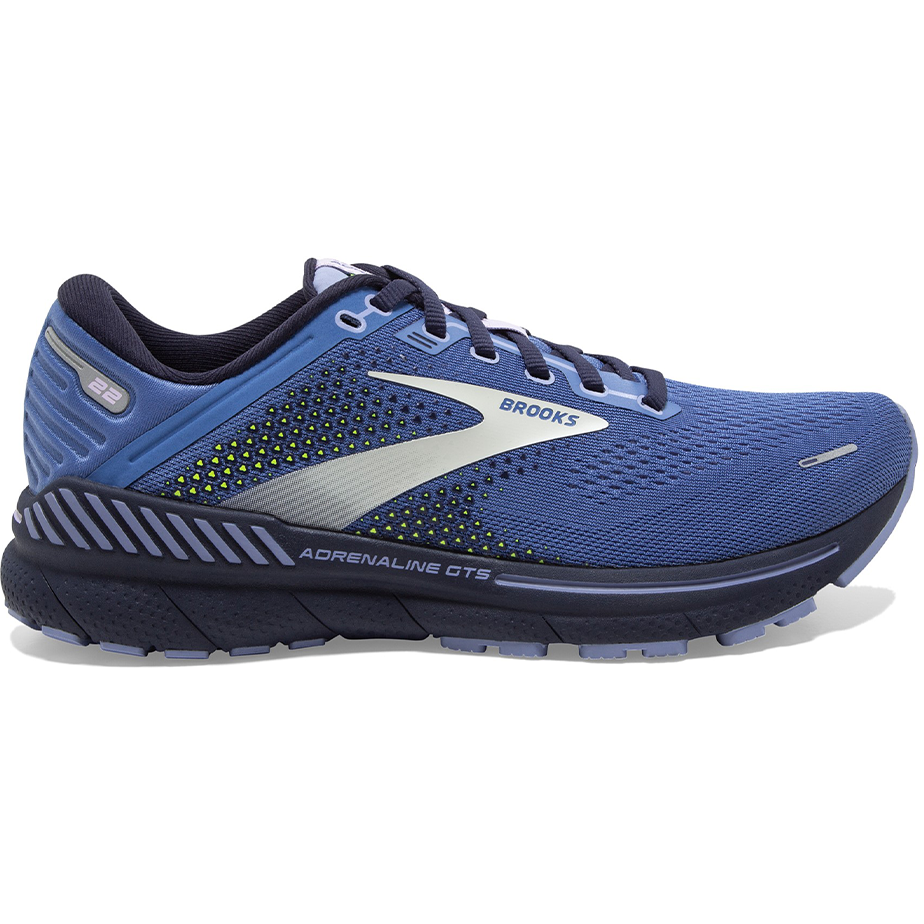 Women's Brooks Adrenaline GTS 22, Blue/Purple/Nightlife, 11 B Medium