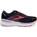 Women's Brooks Adrenaline GTS 22, Black/Purple/Coral, 7.5 2A Narrow