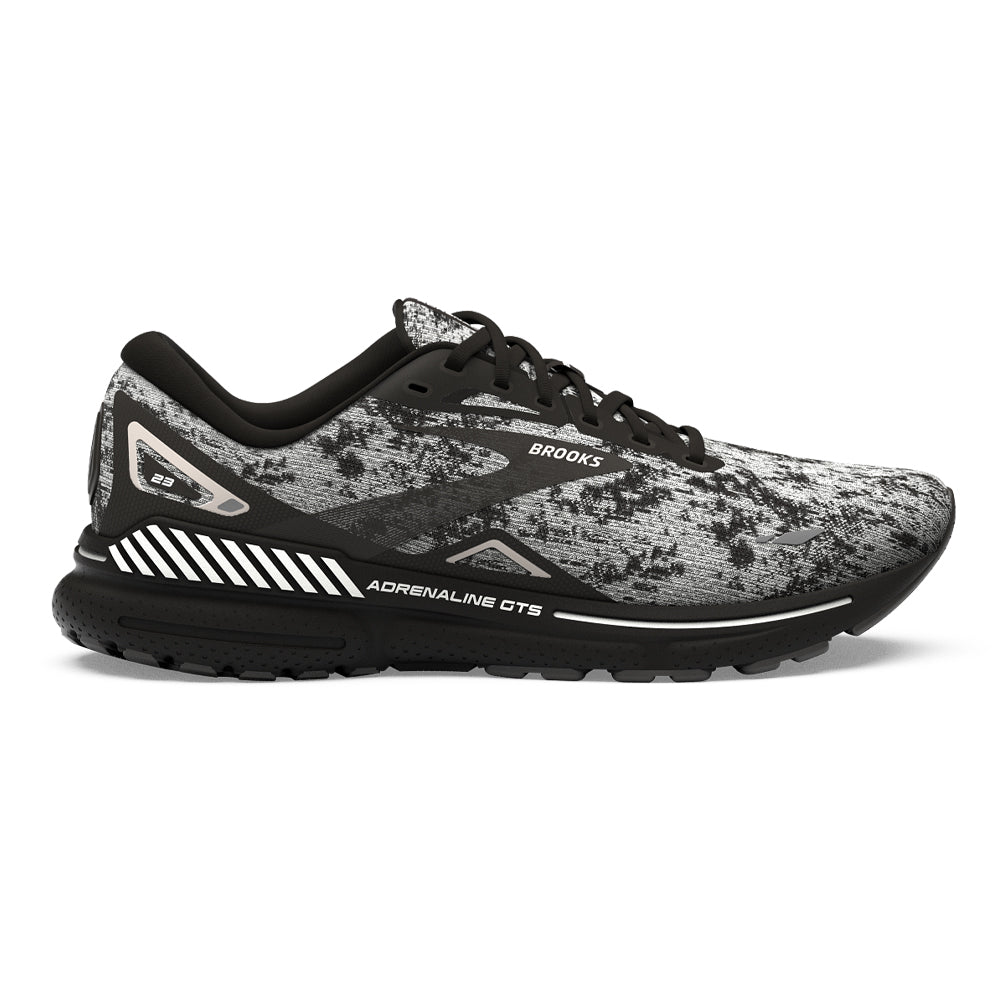 Women's Brooks Adrenaline GTS 23, White/Grey/Black, 6 B Medium