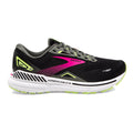 Women's Brooks Adrenaline GTS 23, Black/Gunmetal/Sharp Green, 9.5 B Medium