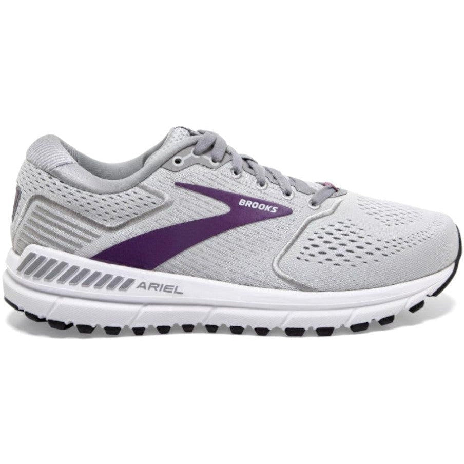 Women's Brooks Ariel '20, Oyster/Alloy/Grape, 11 D Wide