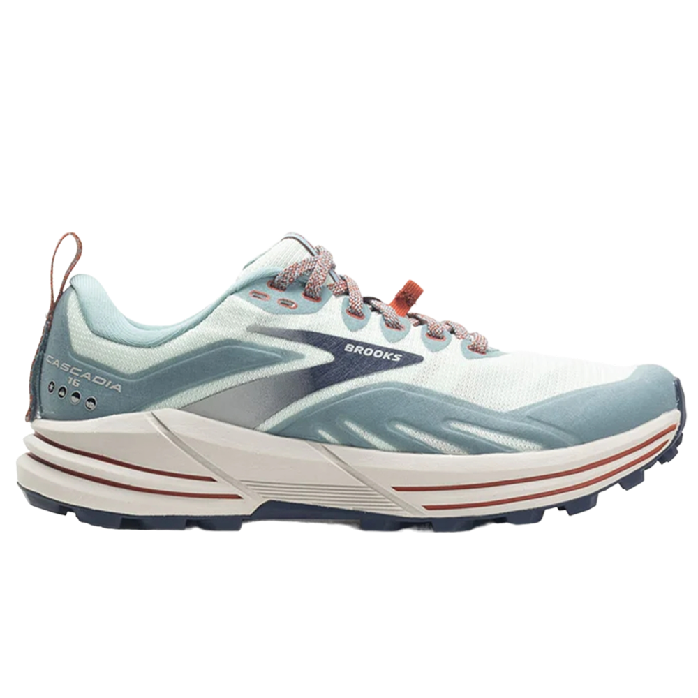 Women's Brooks Cascadia 16, Aqua/Tourmaline/Rooibos Tea, 7.5 B Medium