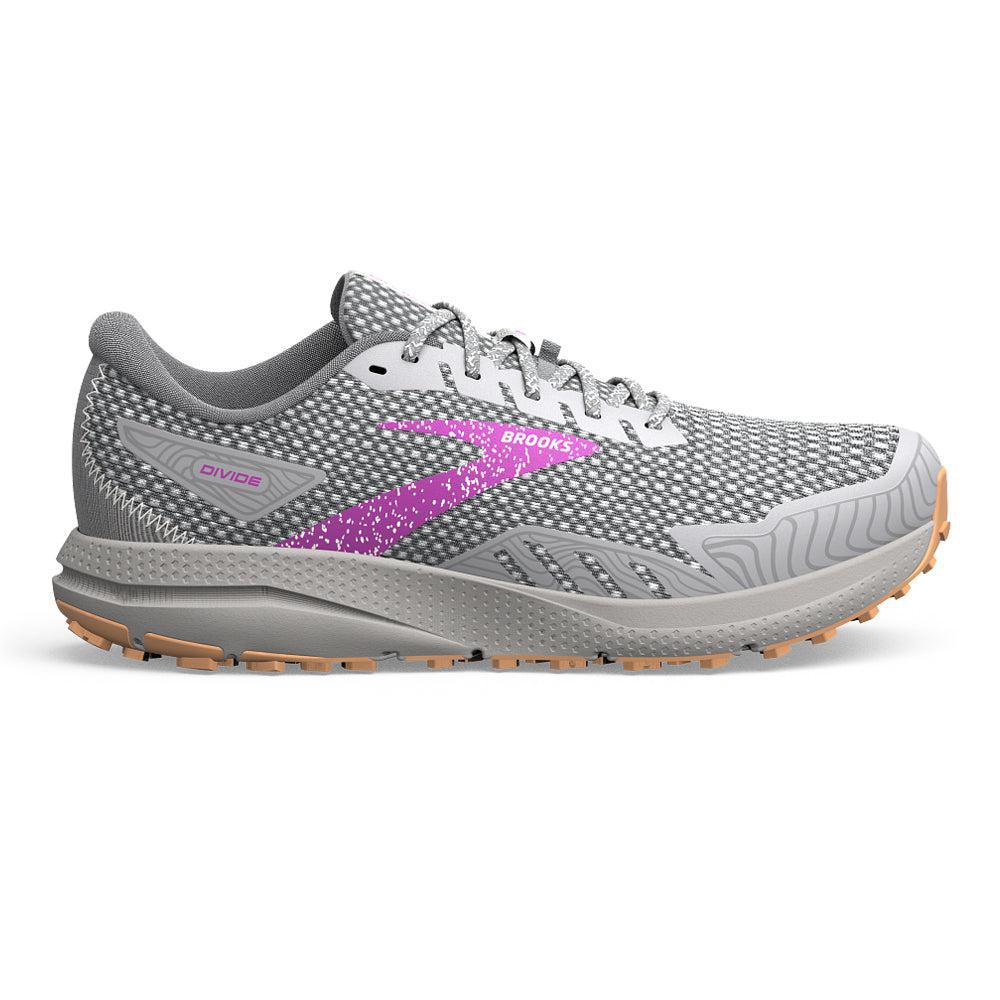 Women's Brooks Divide 4, Alloy/Oyster/Violet, 10.5 B Medium