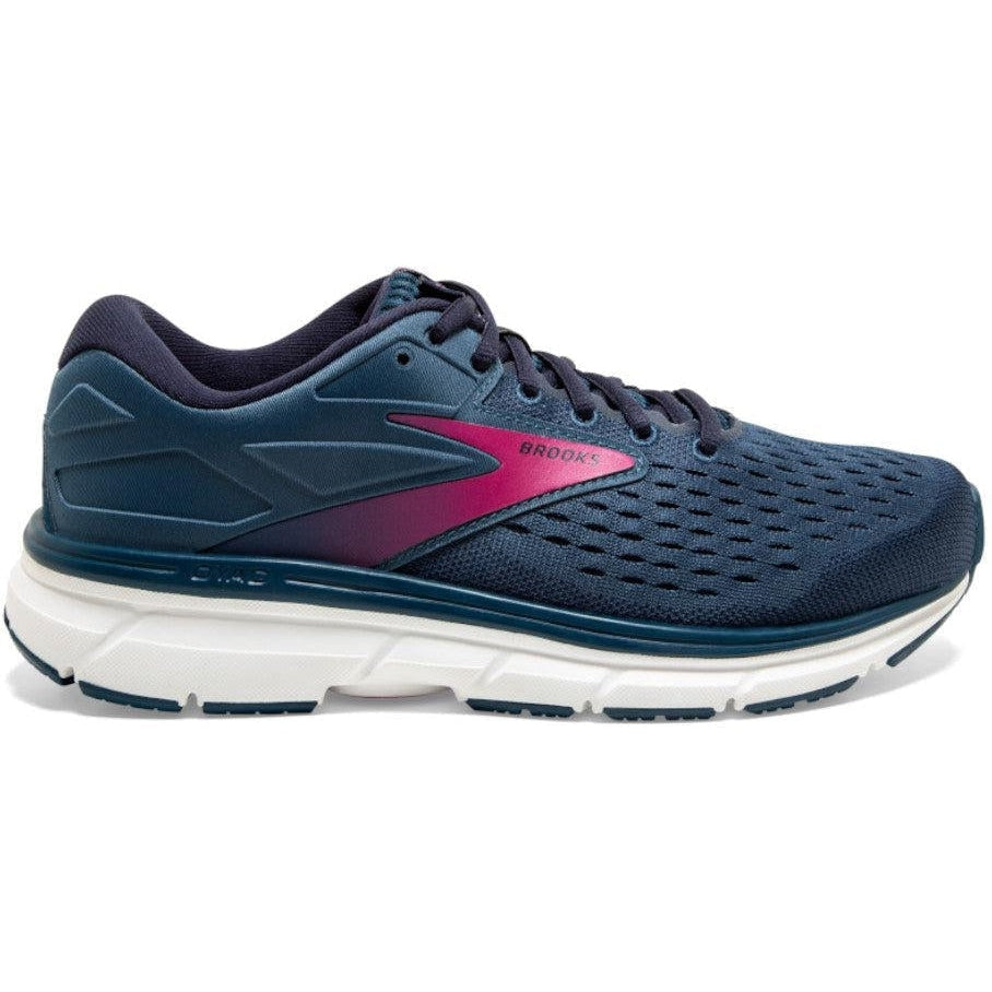 Women's Brooks Dyad 11, Blue/Navy/Beetroot, 10.5 D Wide