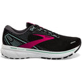 Women's Brooks Ghost 14, Black/Pink/Yucca, 7.5 B Medium