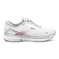 Women's Brooks Ghost 15, White/Oyster/Viola, 6 B Medium
