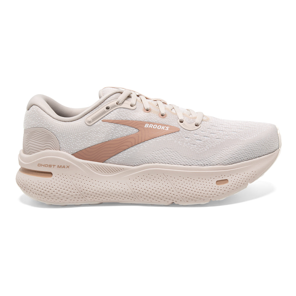 Women's Brooks Ghost Max, Crystal Gray/White/Tuscany, 6.5 B Medium