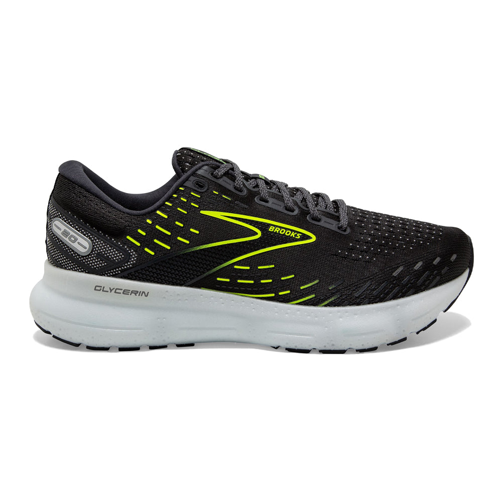 Women's Brooks Glycerin 20, Ebony/White/Nightlife, 11 B Medium