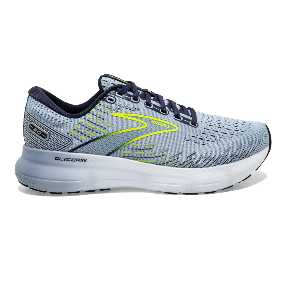 Women's Brooks Glycerin 20, Light Blue/Peacoat/Nightlife, 11.5 B Medium