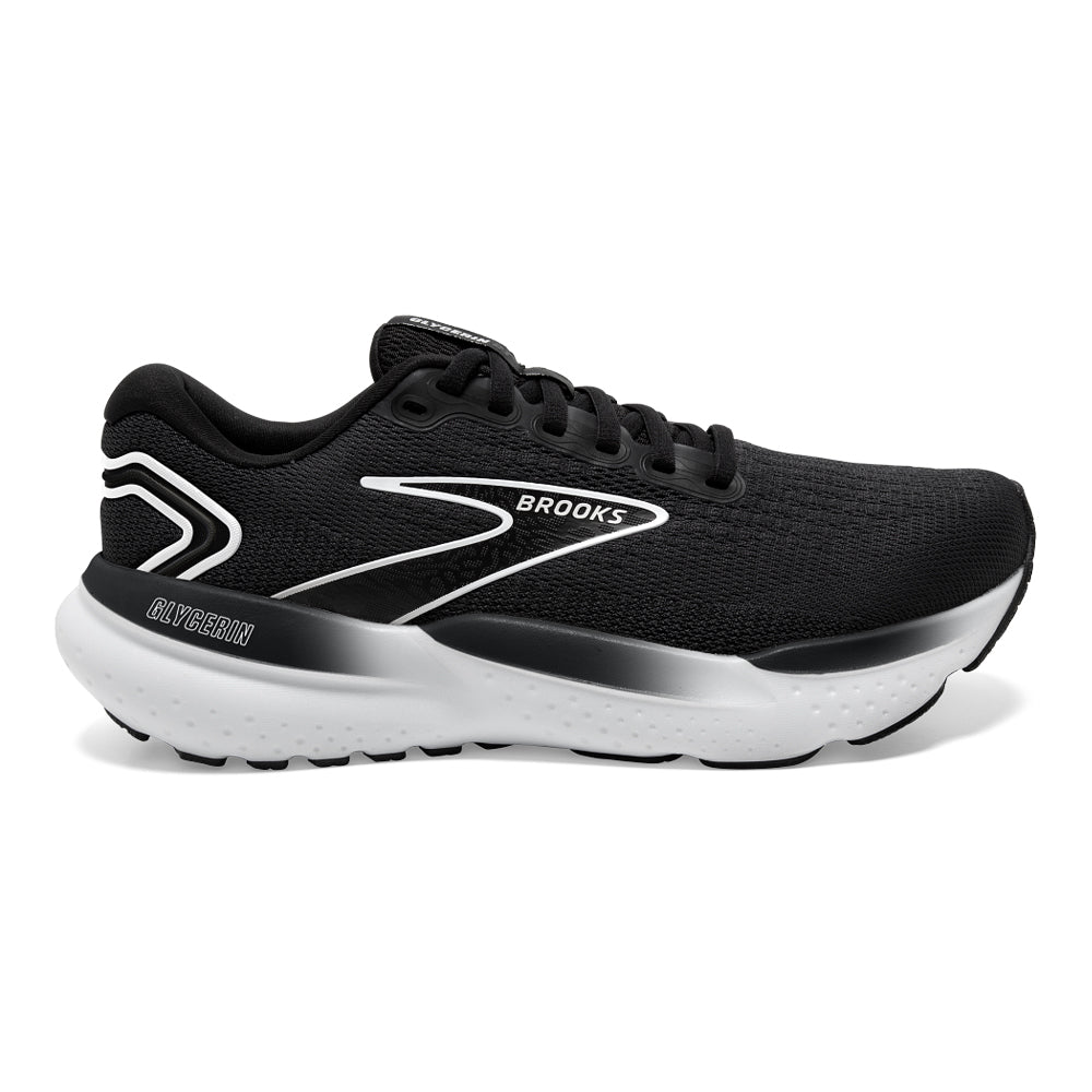 Women's Brooks Glycerin 21, Black/Grey/White, 9.5 B Medium