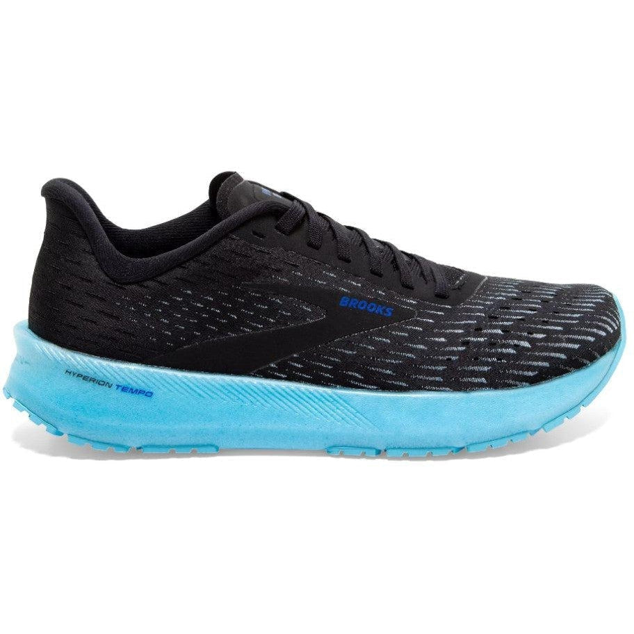 Women's Brooks Hyperion Tempo, Black/Iced Aqua/Blue, 10.5 B Medium