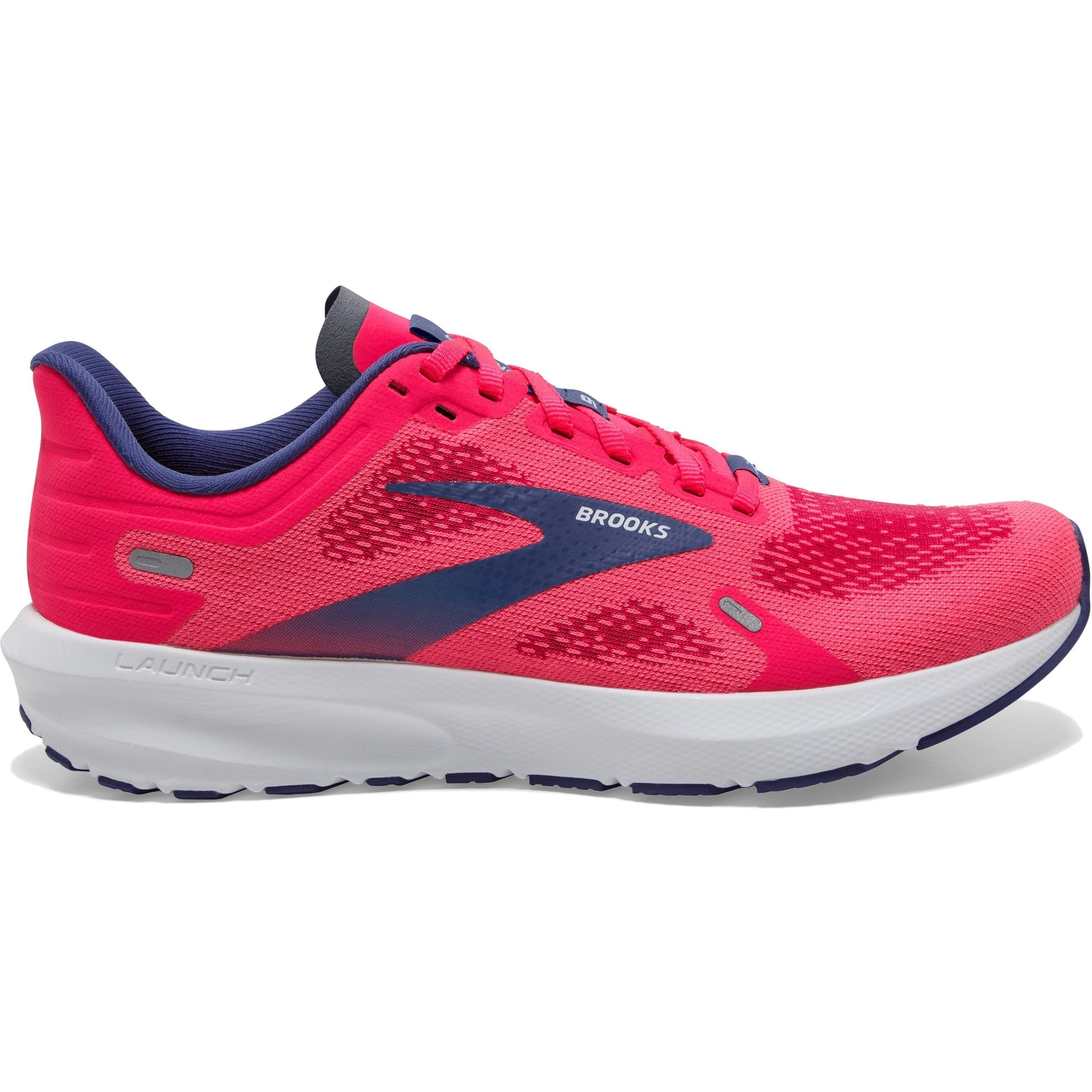 Women's Brooks Launch 9, Pink/Fuchsia/Cobalt, 10 B Medium