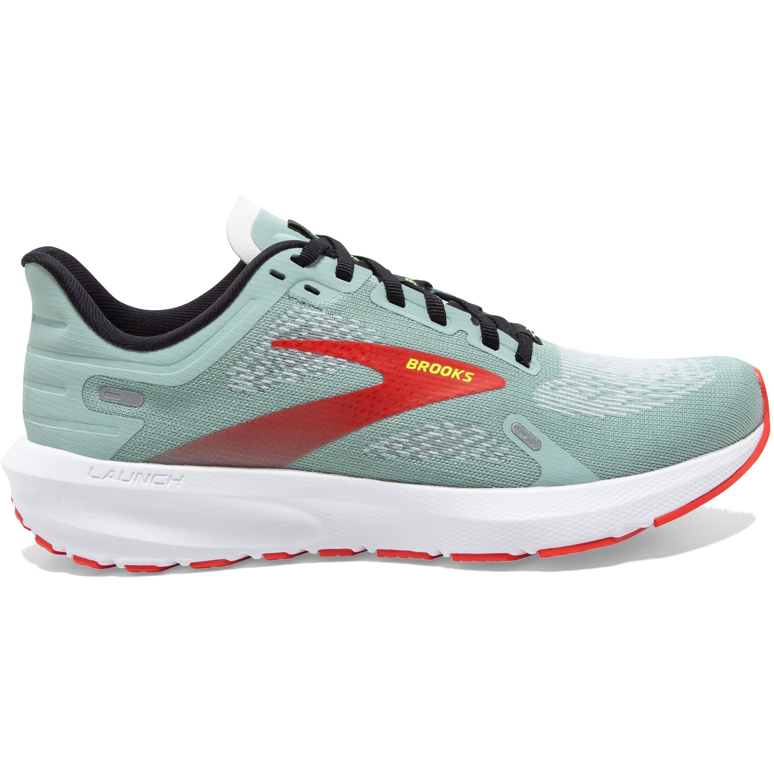 Women's Brooks Launch 9, Blue Surf/Black/Cherry Tomato, 6 B Medium