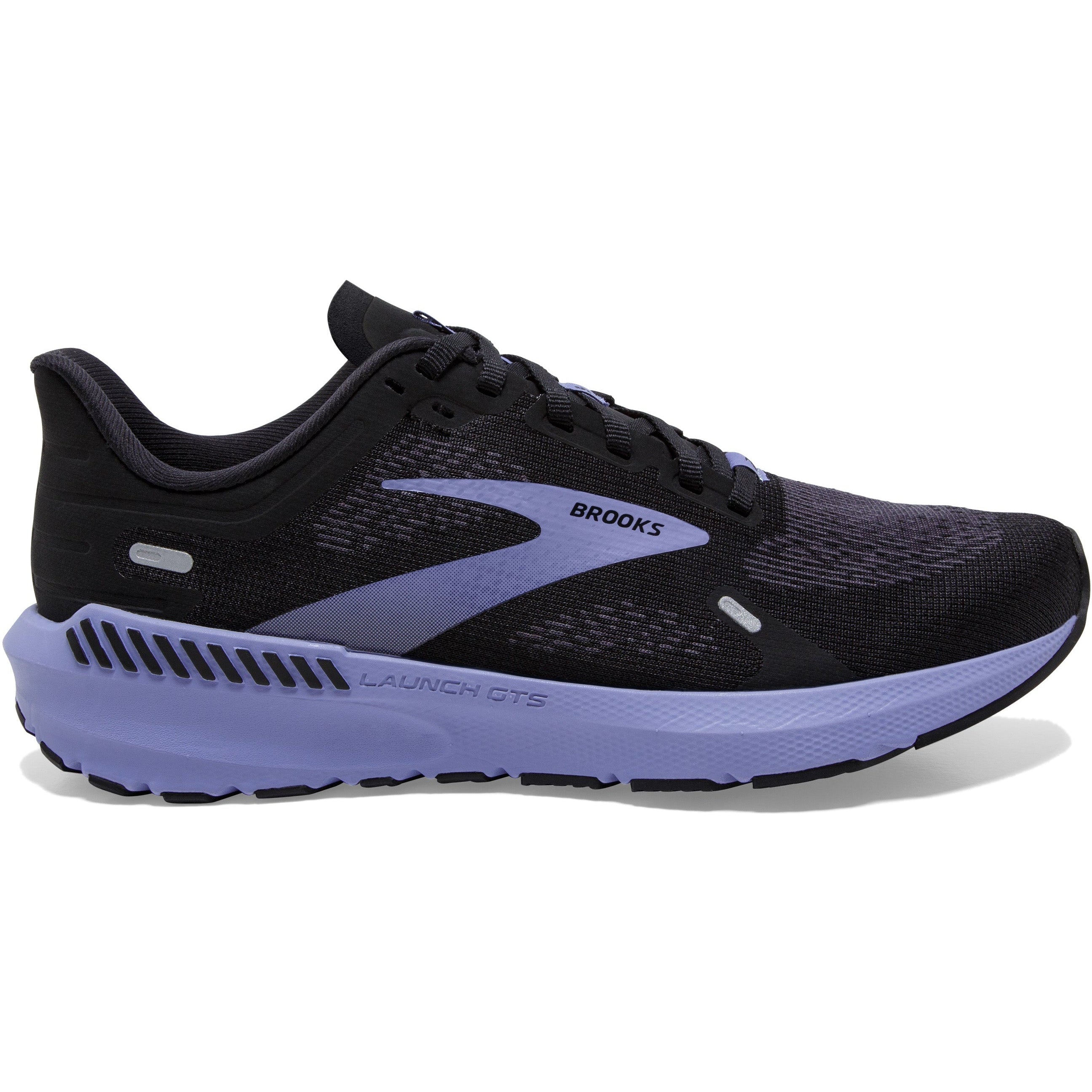 Women's Brooks Launch GTS 9, Black/Ebony/Purple, 6.5 D Wide