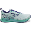 Women's Brooks Levitate 5, White/Navy Blue/Yucca, 9.5 B Medium