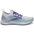 Women's Brooks Levitate Stealthfit 5, Grey/Aqua/Purple, 11 B Medium