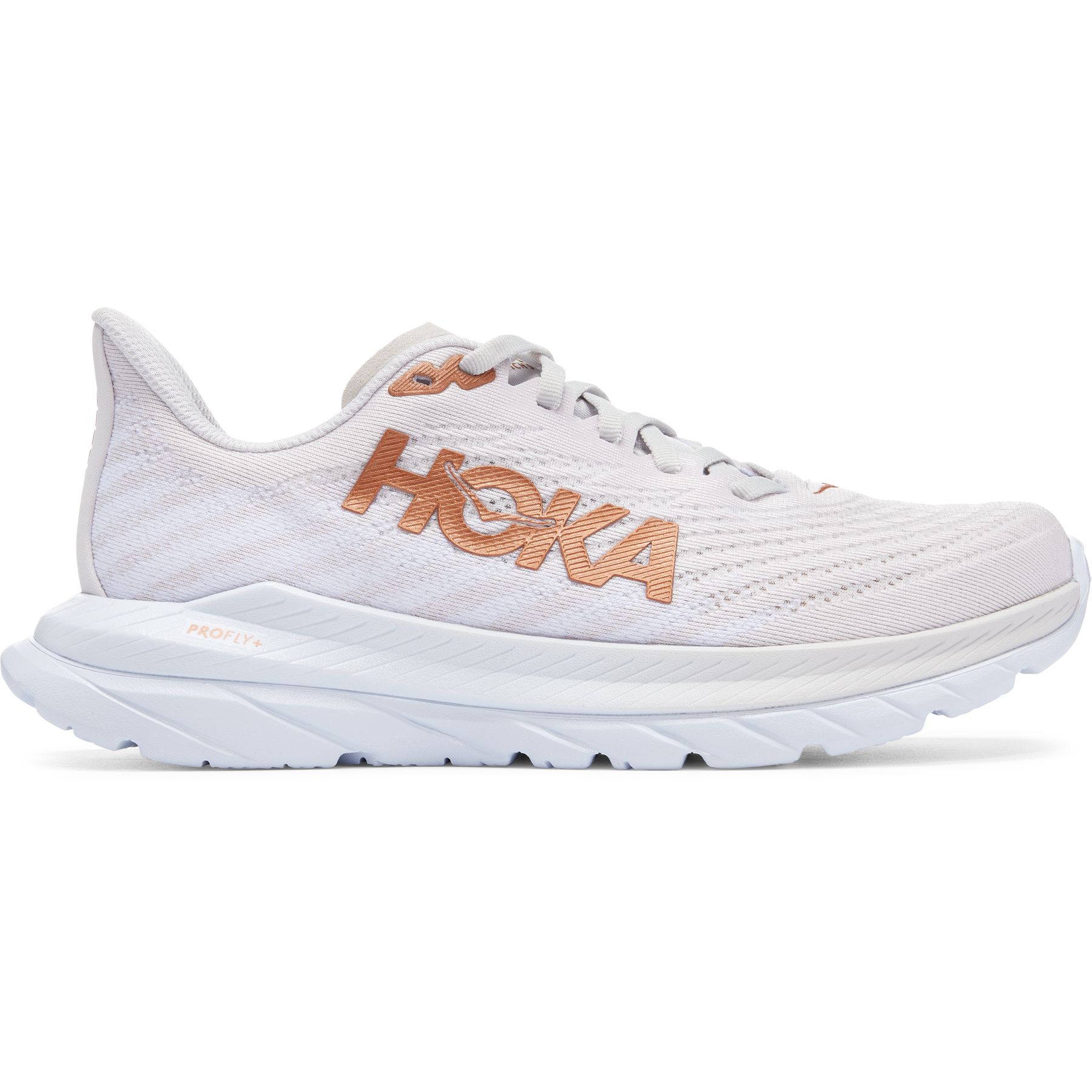 Women's Hoka One One Mach 5, White/Copper, 8.5 B Medium