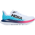 Women's Hoka One One Mach 5, White/Scuba Blue, 11 B Medium
