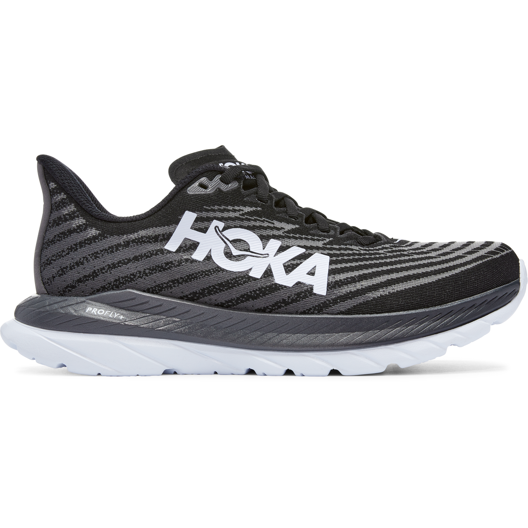 Women's Hoka One One Mach 5, Black/Castlerock, 8 B Medium