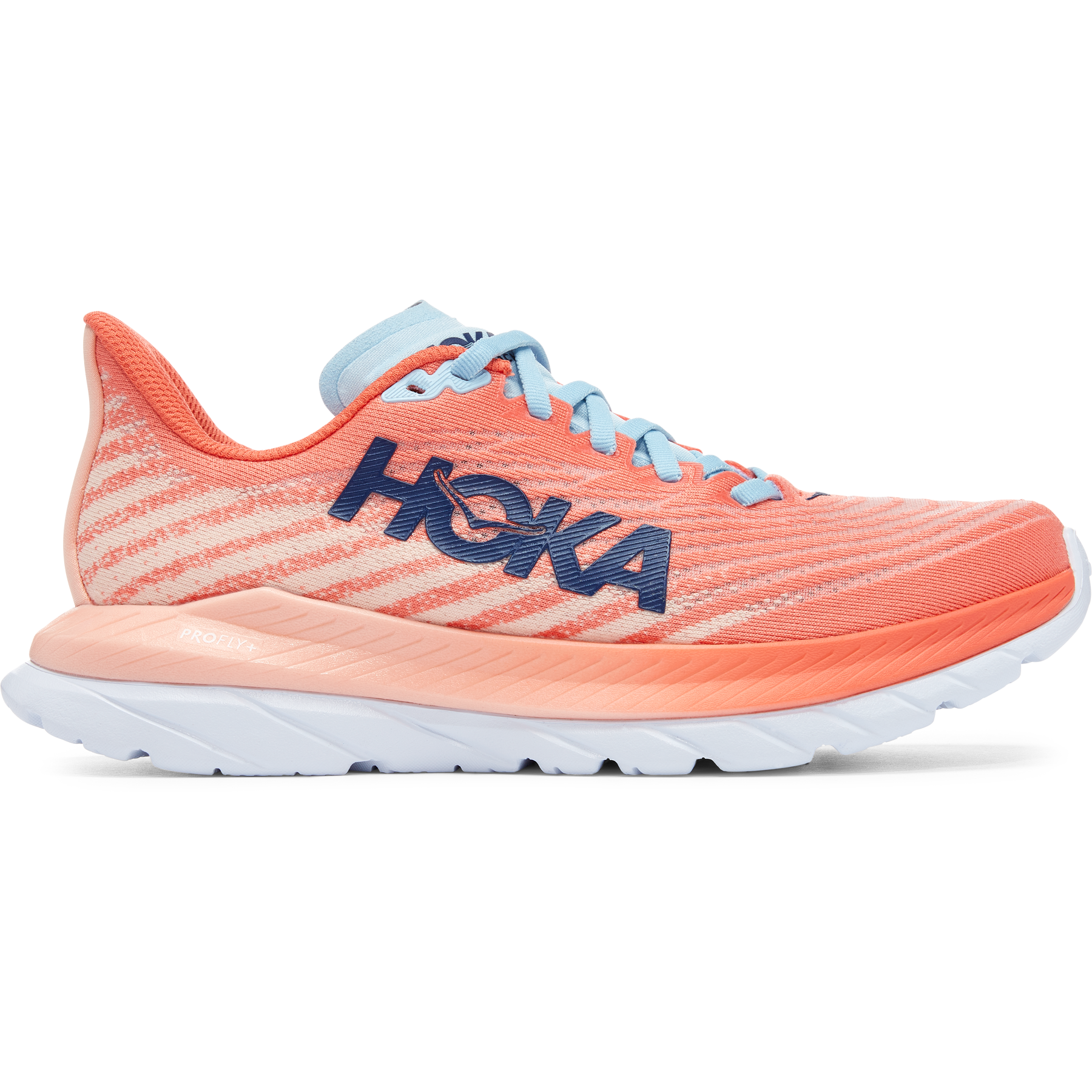 Women's Hoka One One Mach 5, Camellia/Peach Parfait, 10.5 B Medium