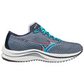 Women's Mizuno Wave Rebellion, India Ink/Scuba Blue, 8.5 B Medium