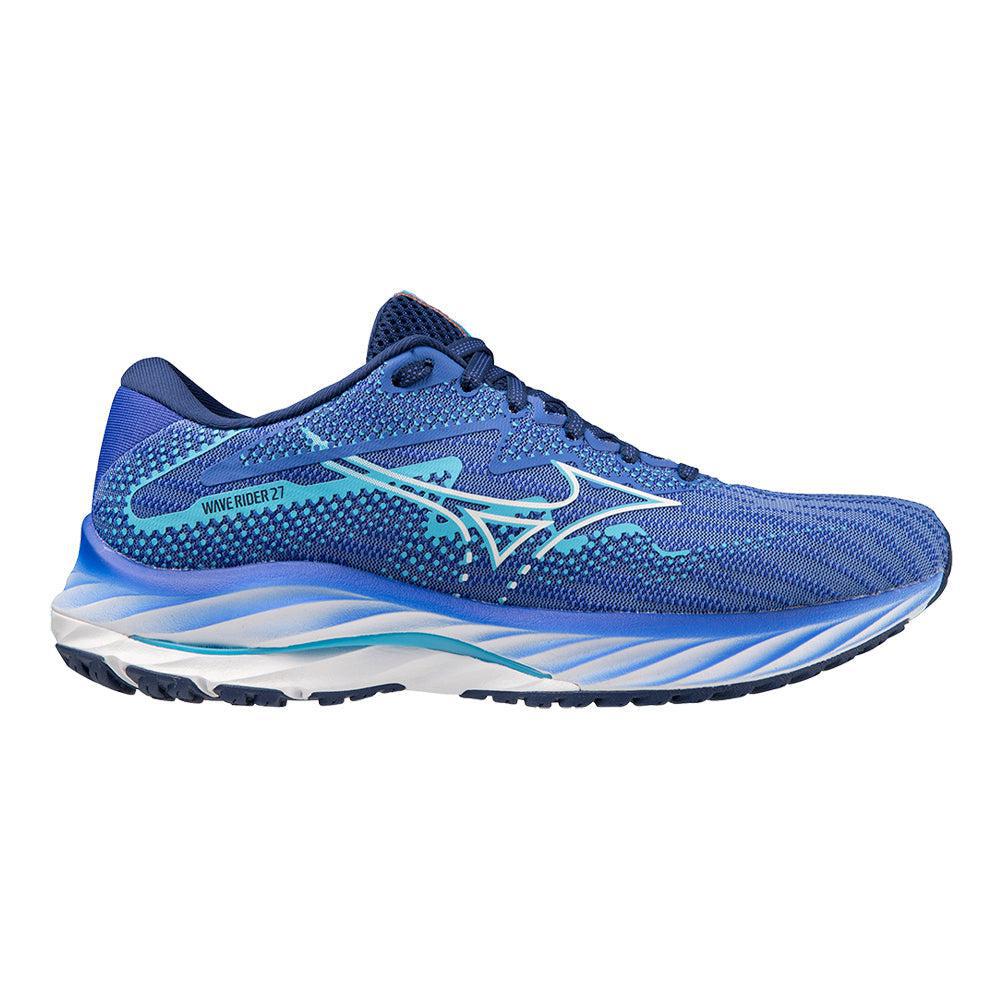 Women's Mizuno Wave Rider 27, Ultramarine-White, 10.5 B Medium