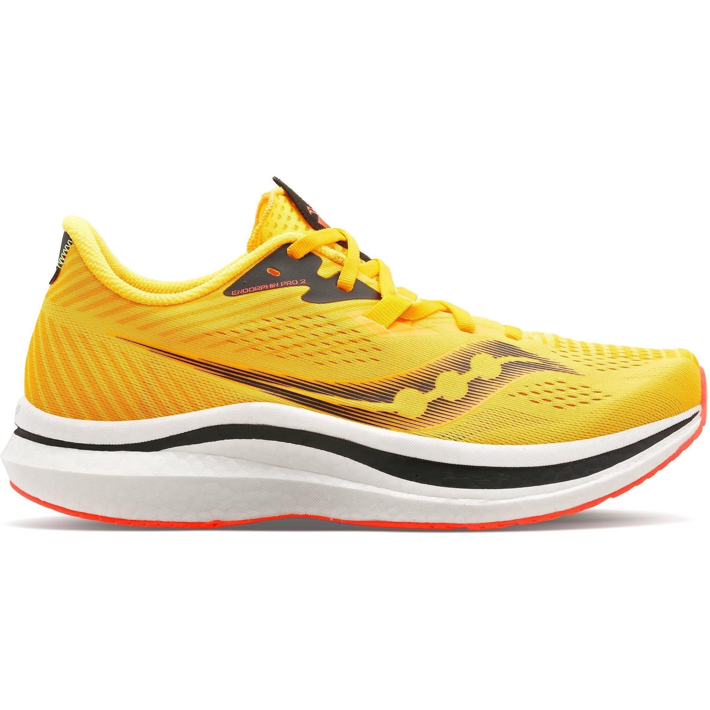 Women's Saucony Endorphin Pro 2, ViZiGold/ViZiRed, 7.5 B Medium