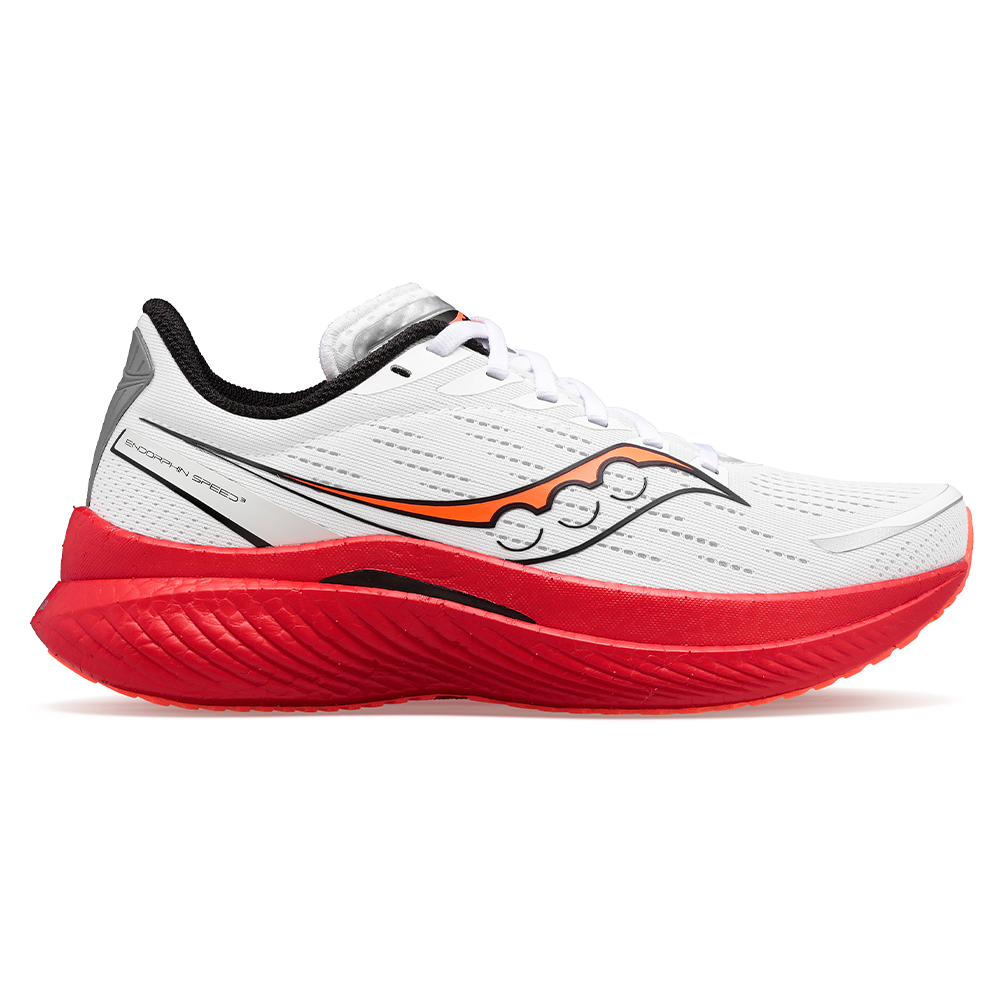Women's Saucony Endorphin Speed 3, White/Black/Vizi, 9 B Medium