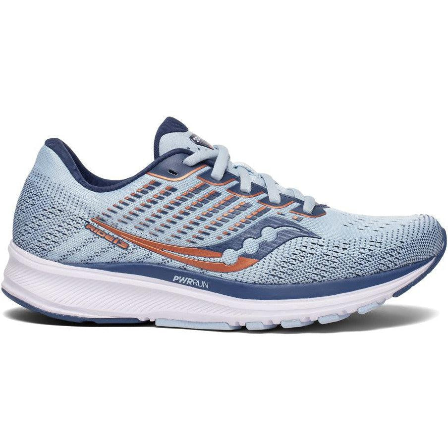 Women's Saucony Ride 13, Sky/Storm, 6.5 B Medium