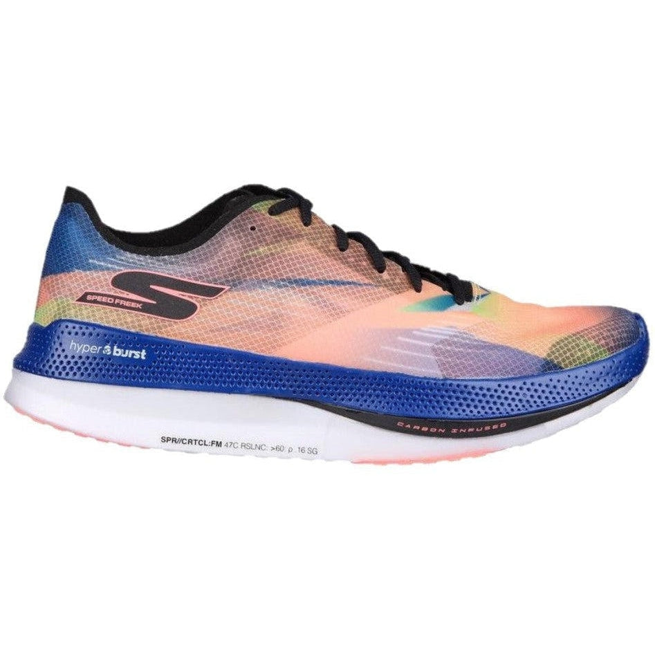 Women's Skechers GO RUN Speed Freek, Black/Multi, 9.5 B Medium