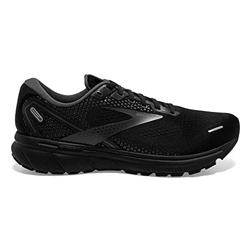 Men's Brooks Ghost 14, Black/Black/Ebony, 12 2E Wide