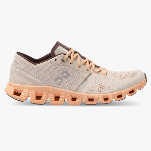 Women's On Cloud X, Silver/Almond, 9 B Medium