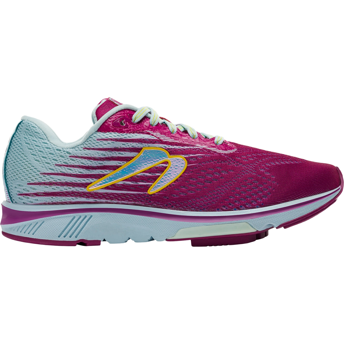Women's Newton Running Motion 12, Raspberry/Sky, 7.5 B Medium