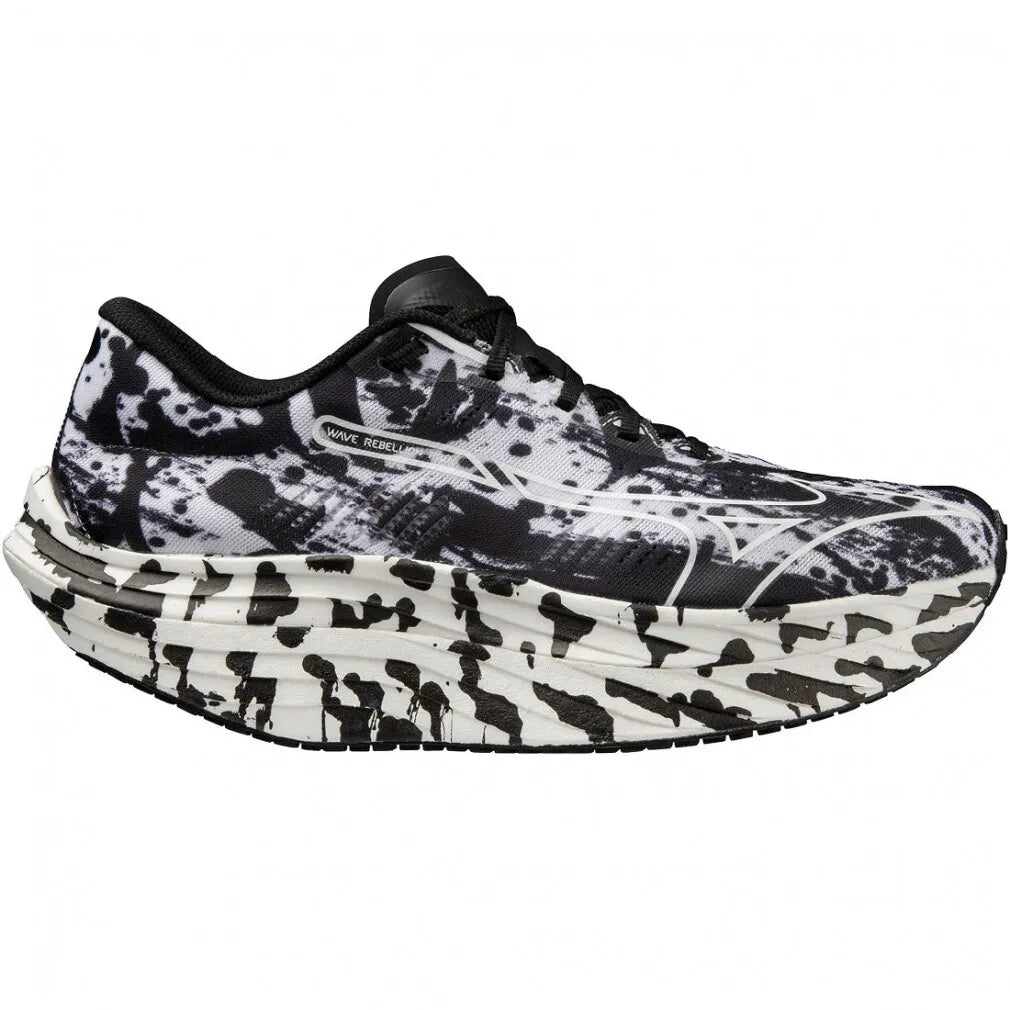 Women's Mizuno Wave Rebellion Pro, White/Black, 9.5 B Medium