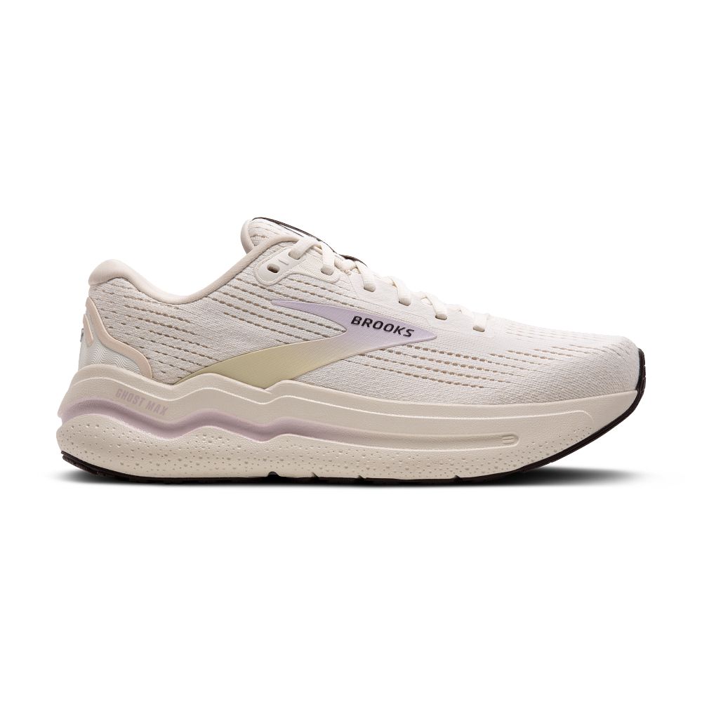 Women's Brooks Ghost Max 2, Coconut/Lavender/Cream, 10 B Medium